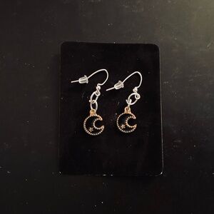 Dainty Moon Earrings
